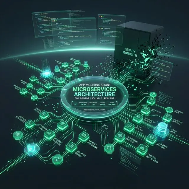 Ilustración del servicio Modernización de Aplicaciones